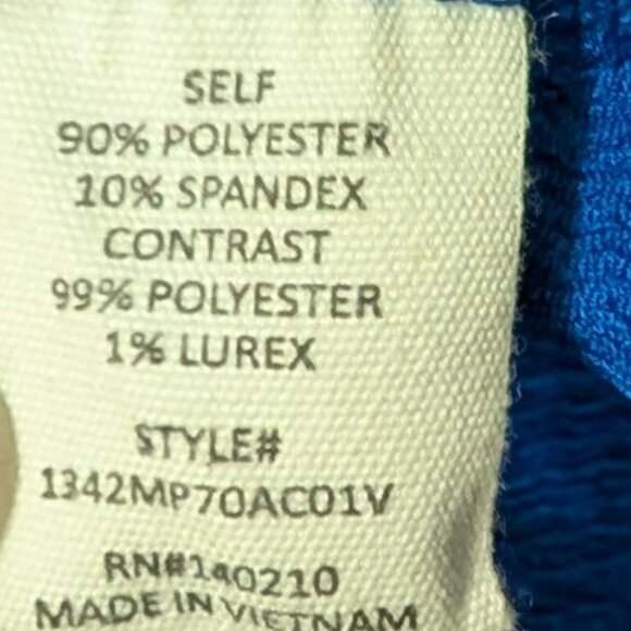 Joie de Vicre Womens Plus Size 2XL 3/4 Sleeve Blue Blouse - Picture 4 of 6